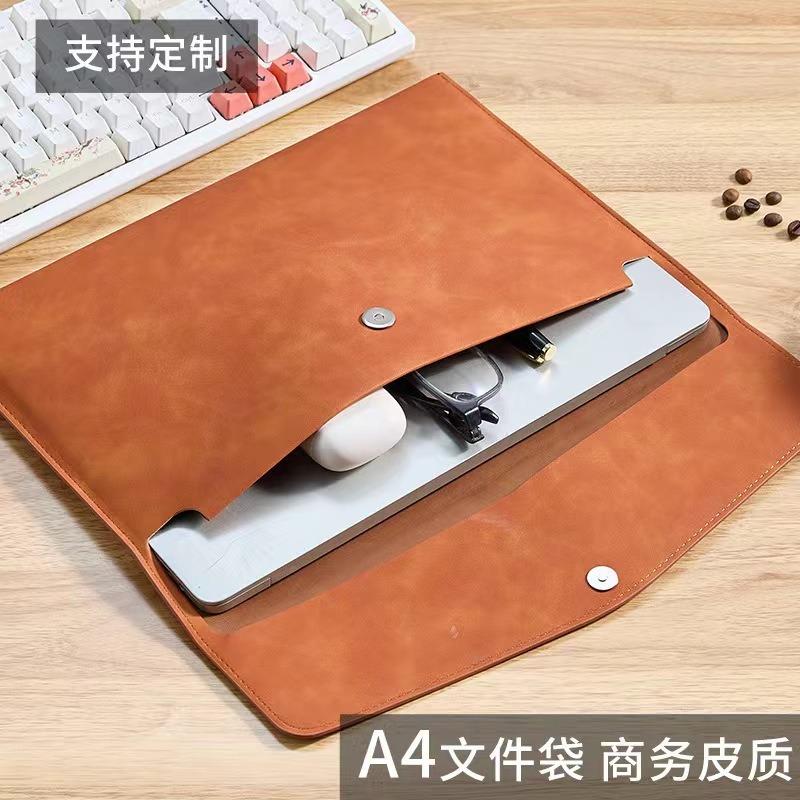Large Capacity Thickened Waterproof Vintage Faux Leather A4 Document Storage Business Briefcase