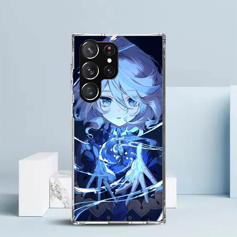 Милая Фурина Genshin Impact Мягкий чехол для Samsung Galaxy S25 Edge S26 S24 S23 Ultra Чехол для телефона S22 S21 Plus S20 FE С рисунком