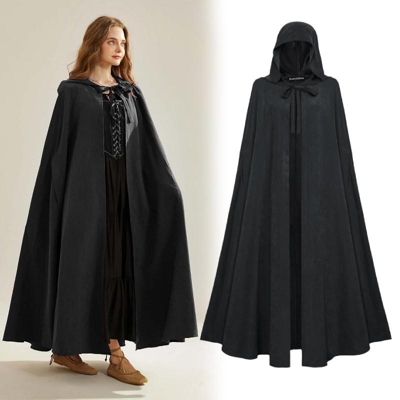 Long Medieval Hooded Cape For Adults In Gothic Style Perfect For Halloween Costumes