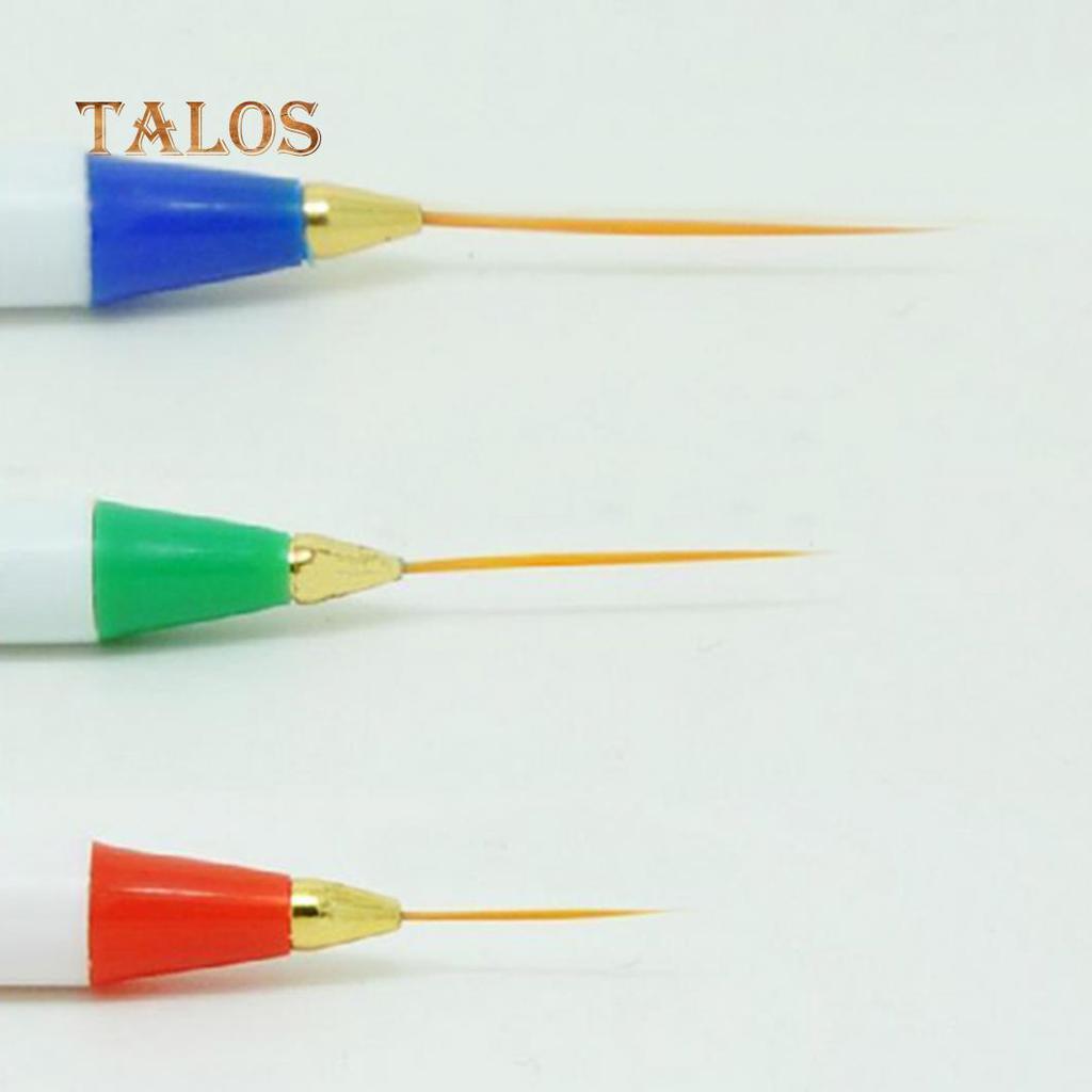 3 Pcs/Set Nail Art Fine Liner Design Detail Decor Painting Drawing DIY Pen Brush Nail Care