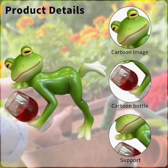 2 шт./набор Пьющая лягушка Фигурка Лежащая Мультяшная Лягушка Статуэтка Смола Животное