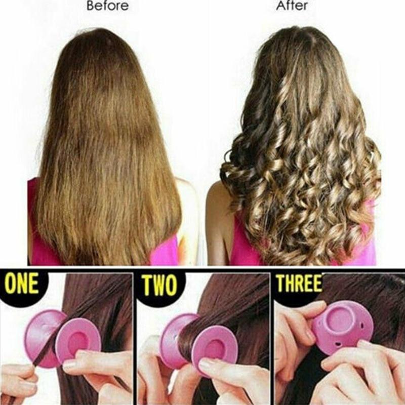 10Pcs/20Pcs Set Soft Rubber Magic Hair Care Rollers Silicone Hair Curler No Heat No Clip Hair Curling Styling Diy Tool