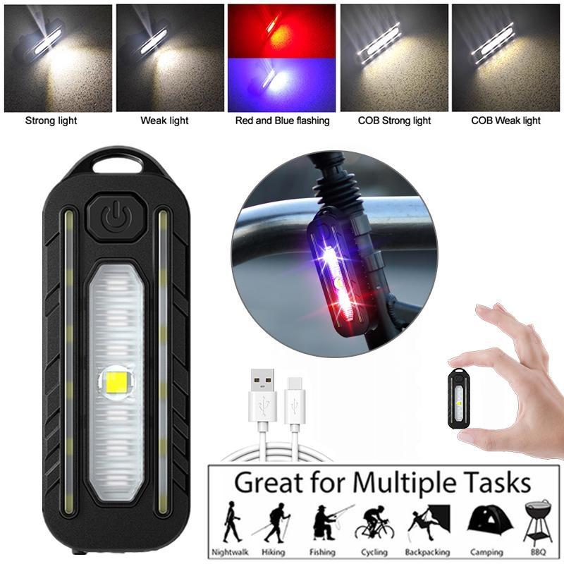 1 шт. светодиодный мигающий предупредительный световой сигнал USB перезаряжаемый мини-фонарик на плечо полицейский фонарь с зажимом для велосипеда задний фонарь для шлема предупредительный световой сигнал YSL