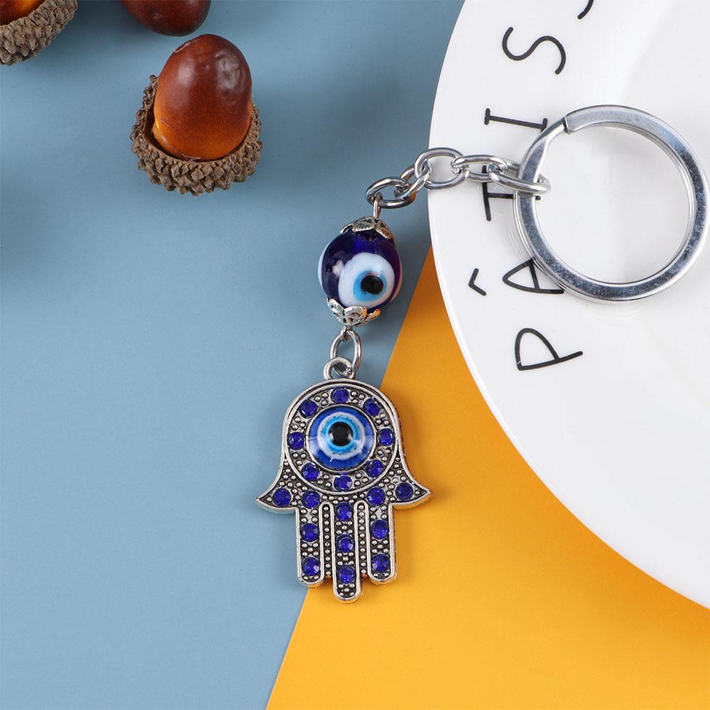 Good Luck Key Holder Car Keyrings Amulet Evil Eye Protection Charm Hamsa Keychain Fatima Hand