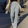 Womens Trendy Casual Streetwear Baggy Cargo Pants With Pockets Wide Leg Trousers Loose Overalls Long Pants