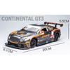 1/24 Bentley Continental GT3 Свободный ход Высокий свет Спортивный гоночный автомобиль Модель Игрушка Литой металл Сплав Миниатюрная реплика