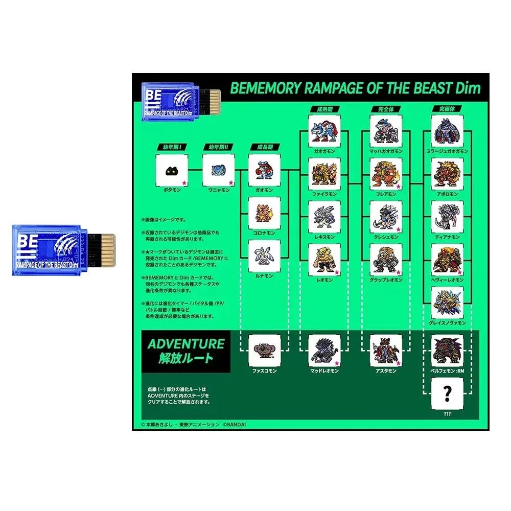 Digimon Adventure BE MEMORY IMPERIALDRAMON RAMPAGE OF THE BEAST 25-летие DIM-карта Защитная пленка Фигурка Stingmon Модели Карт