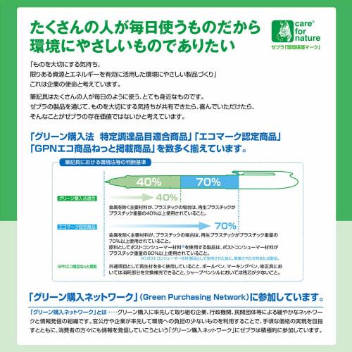 Шариковая ручка Zebra на масляной основе New Hard Care S Черная 10 штук B-BNR2-BK