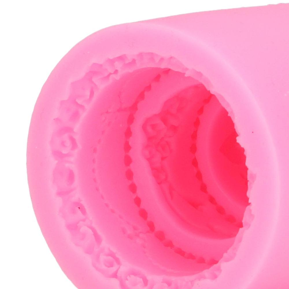 2pcs Pink Fondant Mould Durable Cake Mould Fondant Silicone DIY Cake Making