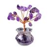 Handmade Natural Aventurine Bonsai Feng Shui Decor Gemstone Healing Tree Small Crystal Trees  Women