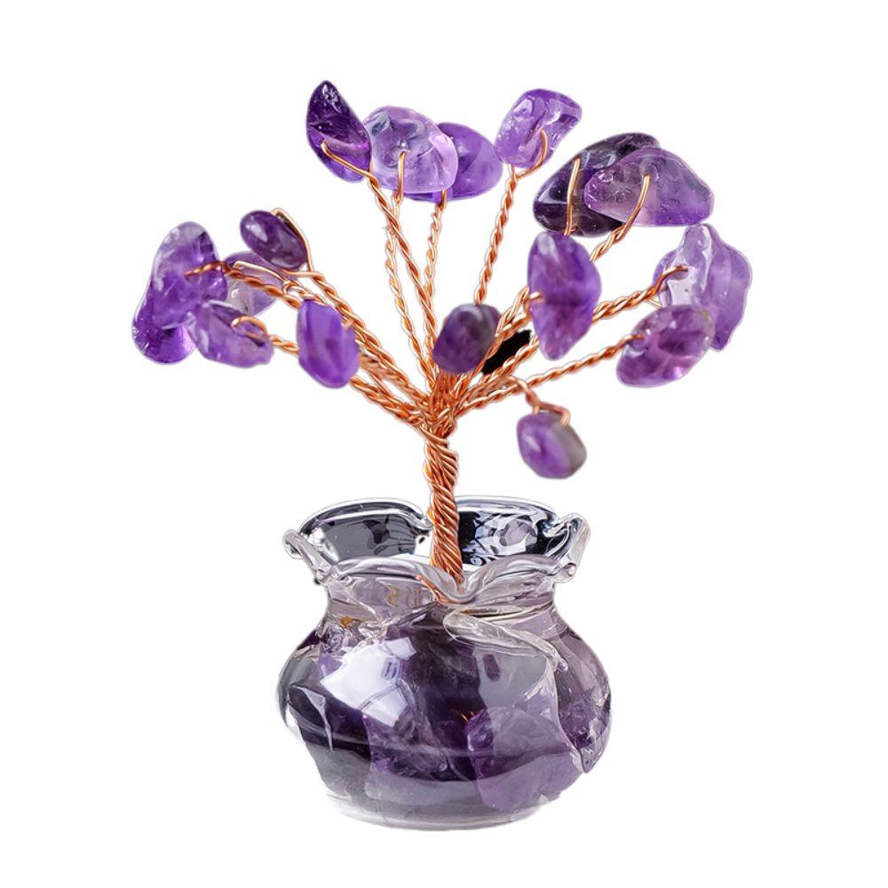 Декор фен-шуй маленькие хрустальные деревья положительная энергия драгоценный камень целебное дерево офис