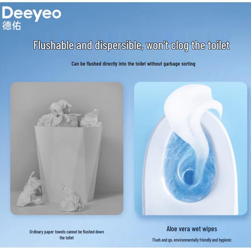 DeYou Penguin Flushable Wet Wipes