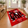 Chicago Bulls Custom Name Personalized Rug Non‑Slip Doormat Floor Carpet Housewarming Birthday Gift for Family Friends