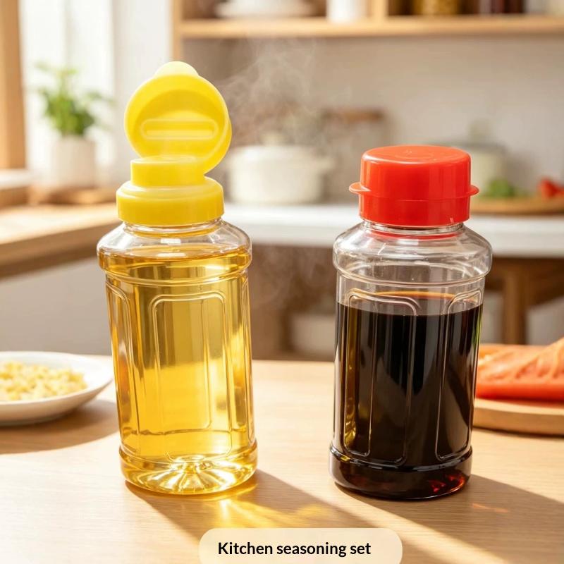 1/2Pcs 290Ml Plastic Condiment Squeeze Bottles Hole Dispensers For Oil Bbq Sauces Paint