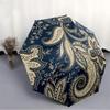 1pc Paisley Motif Automatic Folding Umbrella with 8-Rib Windproof Design, Portable Foldable Sunshade Umbrella For Halloween 003