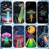 Чехол для телефона 'НЛО Инопланетная Штука' для iPhone 17, 16, 15, 14, 13, 12, 11 Plus, Pro Max, Мягкий Силиконовый Черный Чехол