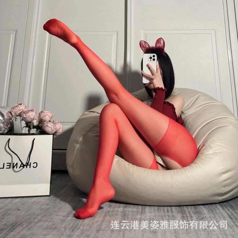 Sex Stockings Open Crotch Black Silk Pure Desire Fishing Net Free Jumpsuit High Waist Sexy Transparent Jumpsuit Thin Spring and Autumn Women