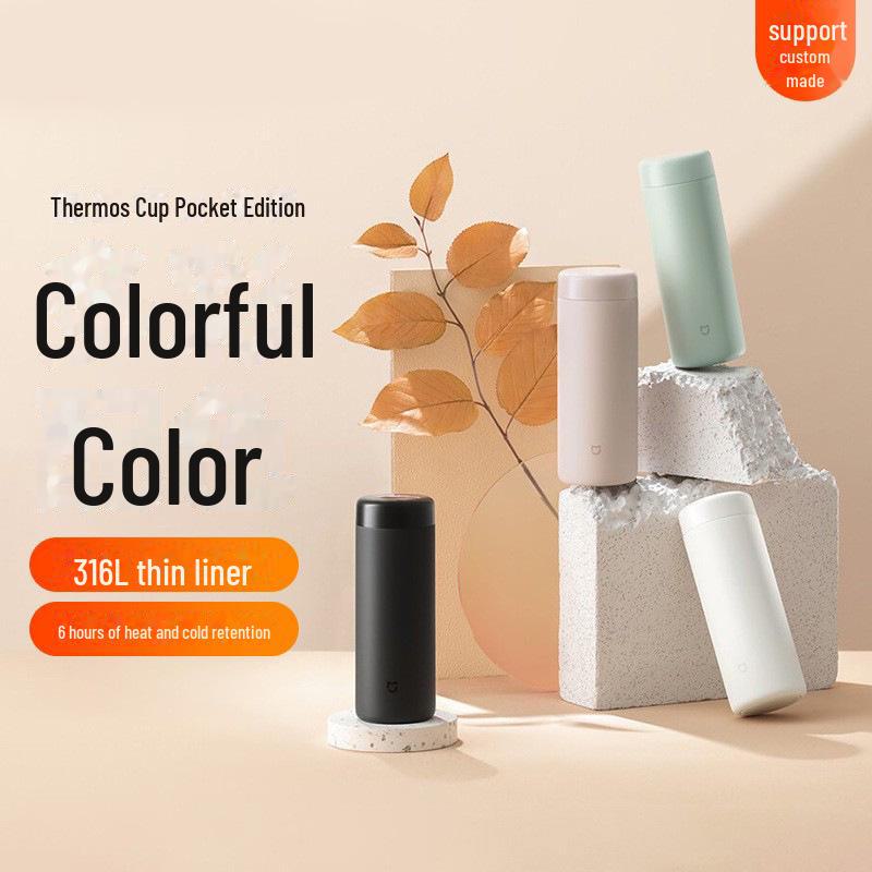 Мини-термос Xiaomi Mijia Pocket Edition 316L из нержавеющей стали — унисекс, удобный для детей, портативный дизайн