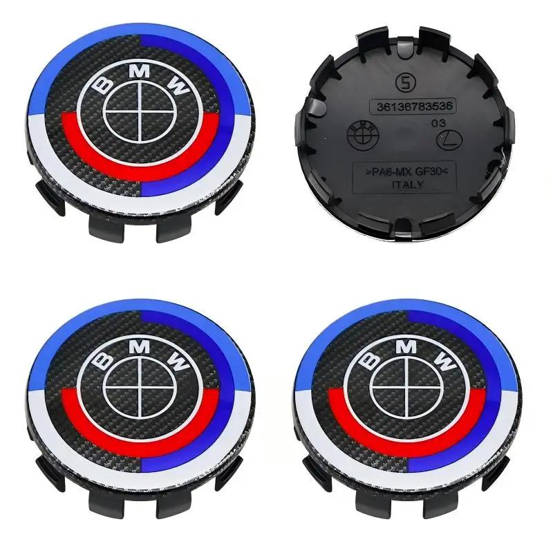 For BMW M 4Pcs 56MM 68MM Car Wheel Center Cap  Hub Covers For BMW M Logo E84 E83  X1 X2 X3 F48 G01 X4 X5 X6 Badge Auto Tuning Accessories