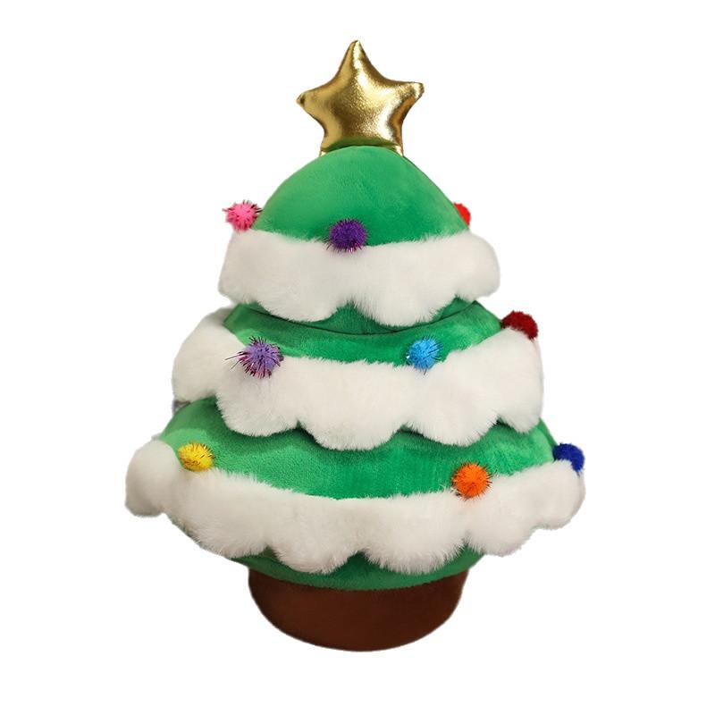 Очаровательная плюшевая кукла-подушка в виде рождественской елки для праздничного декора гостиной, подарок
