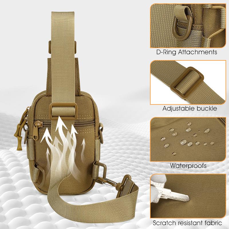 Sling Front Chest Bag Outdoor Water Bottle Pouch Hiking Trekking Phone Crossbody Climbing Shoulder Backpack Fanny Pack