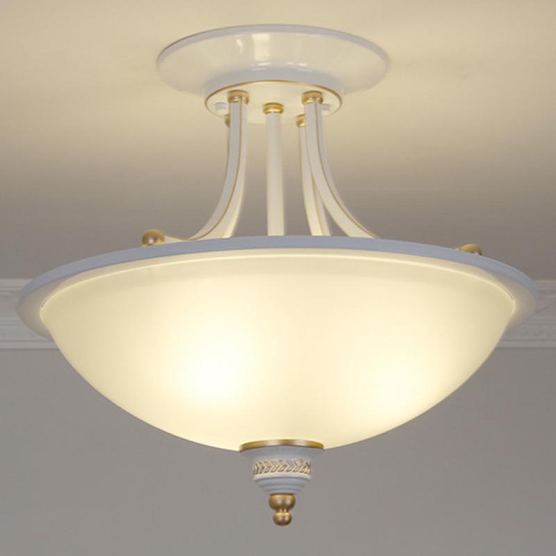American Retro Semi-Flush Mount Chandelier for Modern Living Spaces - Bedroom, Dining Room, Balcony, Hallway, and Foyer Lighting.