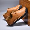 Men's Hiking Shoes Moccasins Driving Shoes Casual Loafers Handmade Leather Outdoor Wide Shoes for Father