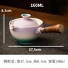 Lazy Tea Brewing Set Home Japanese One Pot Four Cups Tea Tray Portable Travel Tea Set Ceramic Rotating Side Handle Pot