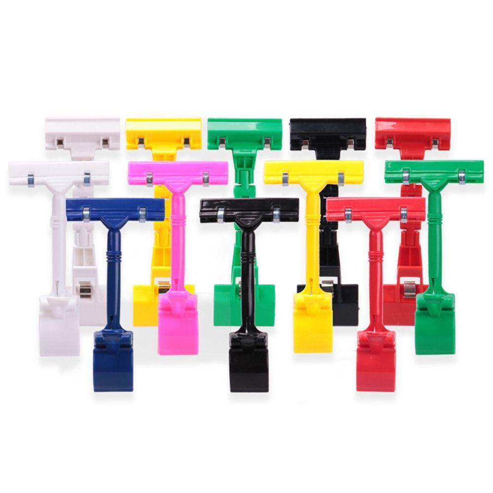 Multicolor Pop Advertising Label Stand Plastic Price Labels Clips Tool Ads Card Holdet Shop