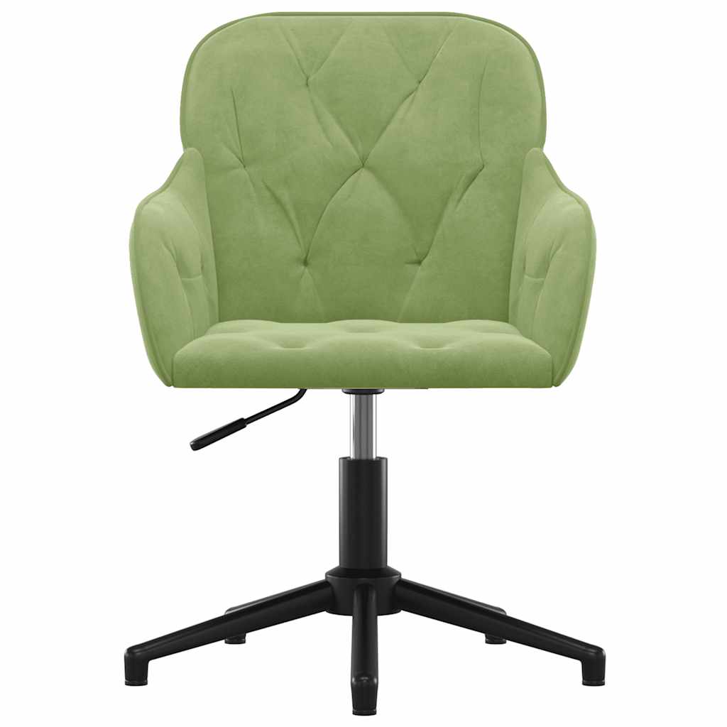 Dining Room Chairs 2 pcs Swivel Light Green Velvet