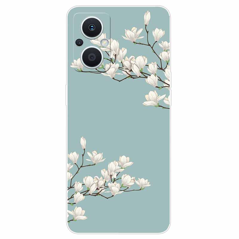Мягкий чехол для Reno8 Lite Чехол с принтом ТПУ Силиконовый Прозрачный Funda Чехлы для OPPO Reno 8 Lite 5G Чехол Reno8Lite Тонкий Пейзаж Кошка