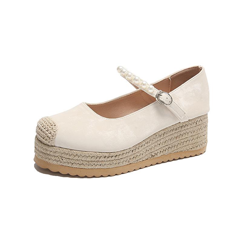 Женские летние туфли 2024 года, новые модные туфли на покатом каблуке, темпераментные туфли с пряжкой и мелким носком