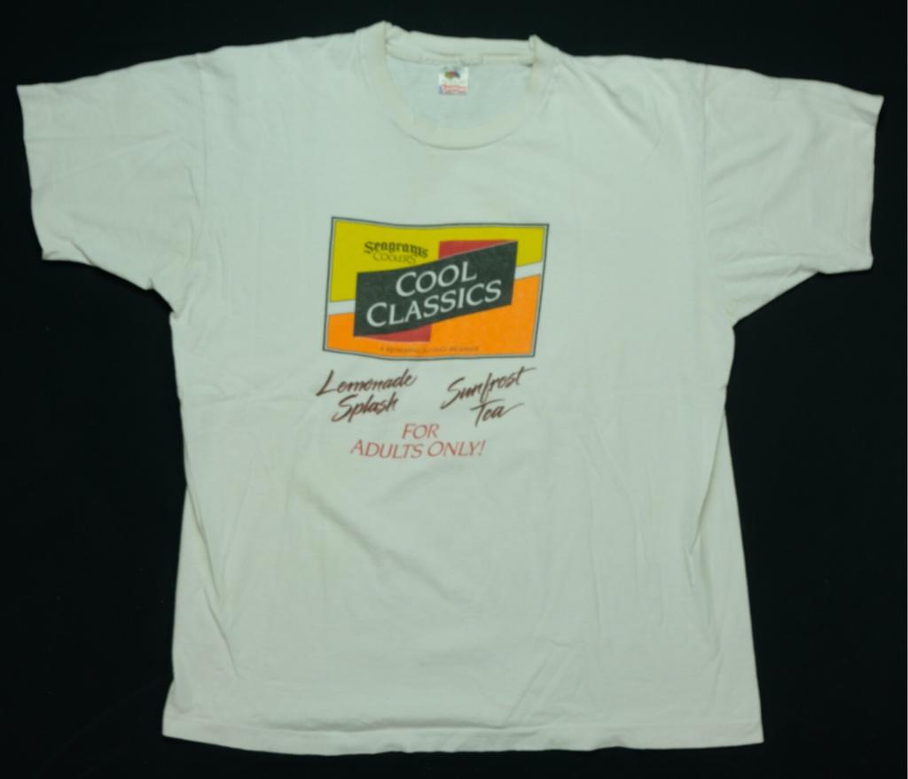 Rare Vintage Seagram’s Coolers Cool Classics Hard Lemonade Tea T Shirt 90s SZ XL