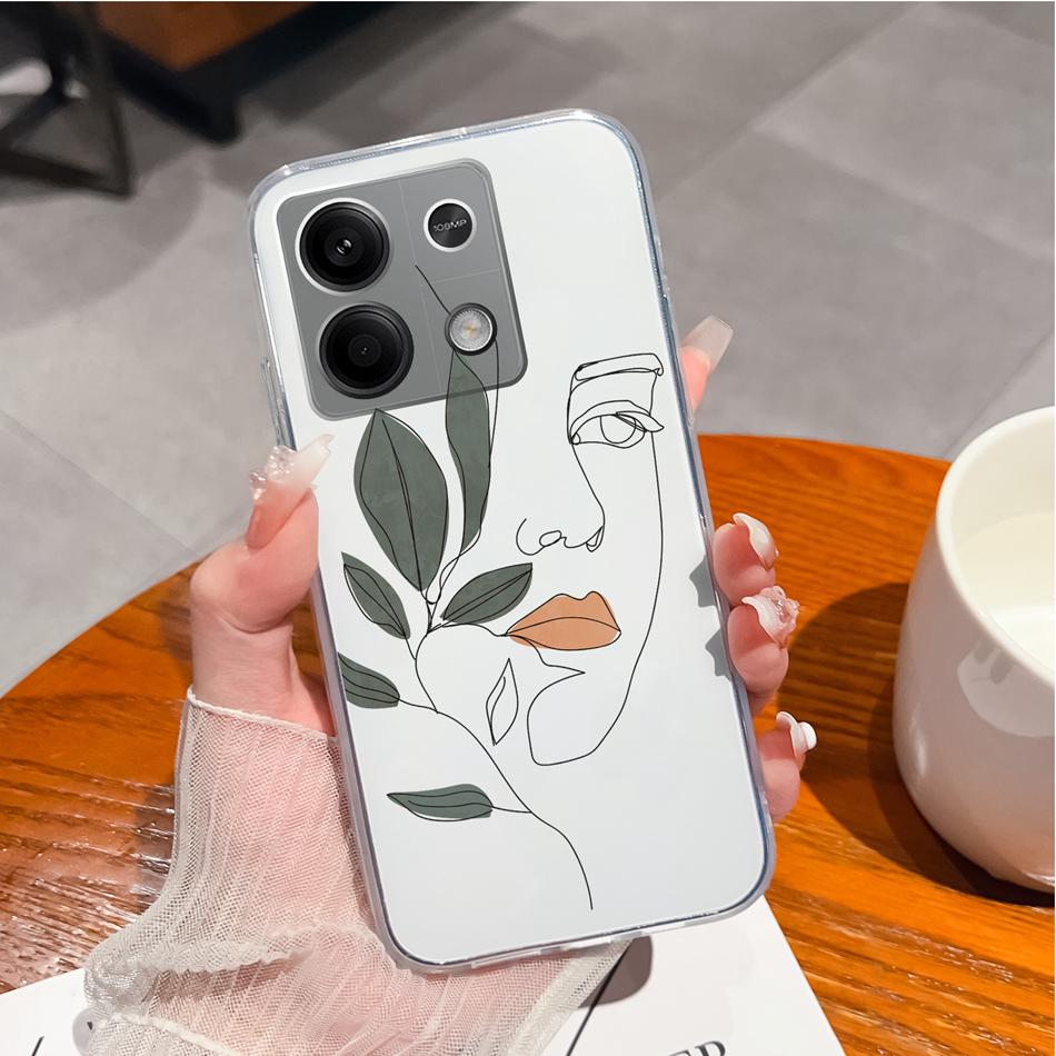 Чехол для телефона Redmi Note 13 Pro Plus, Чернильная живопись, Прозрачный, Мягкий, Тонкий, Силиконовый, Противоударный, Задняя крышка для Redmi Note13 13Pro+