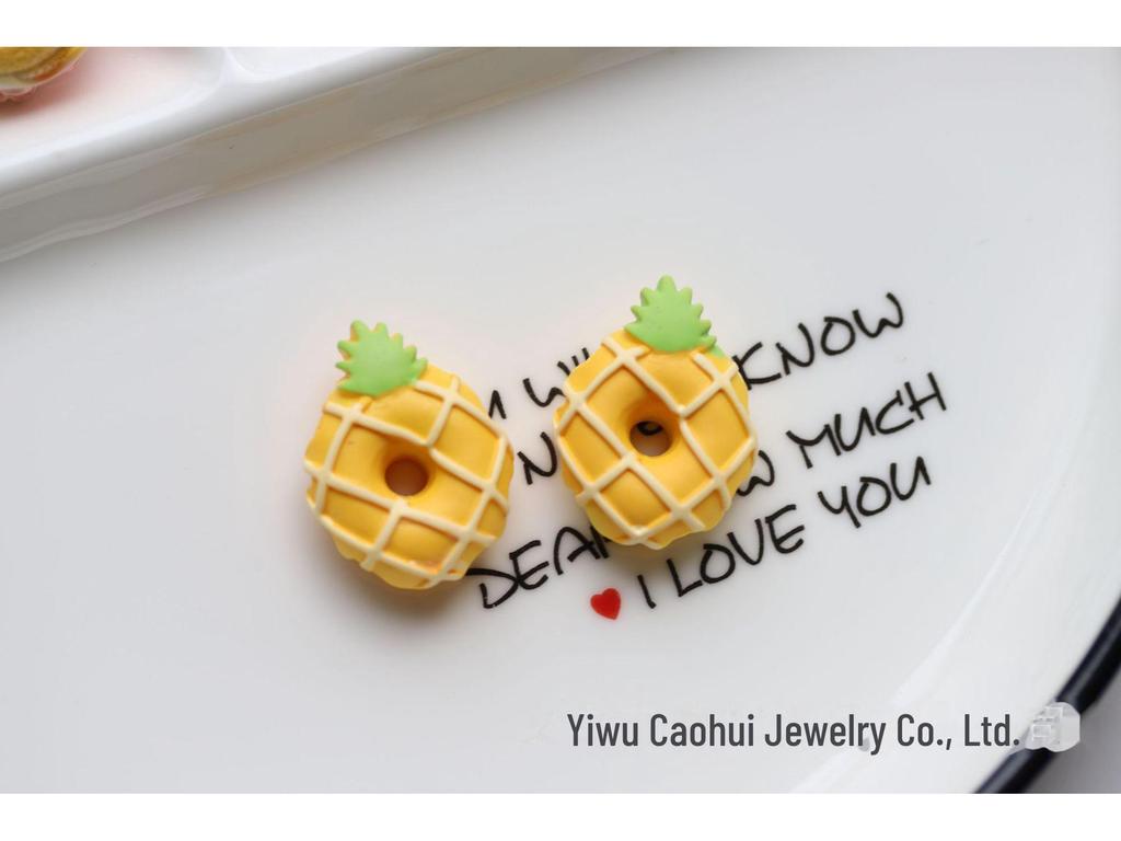 Сделай сам смоляной ананасовый пончик кремовый клей мобильный чехол коробка для хранения и декор для чашки