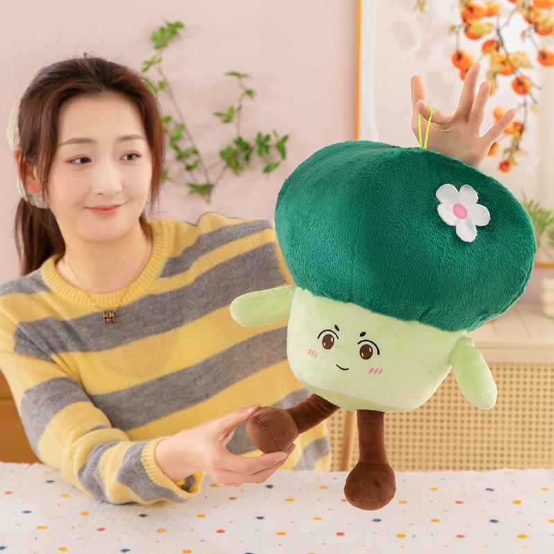 Creative Vegetable Throw Pillow Broccoli Doll Genuine Plush Toy Child Safety Doll Girl Birthday Gift