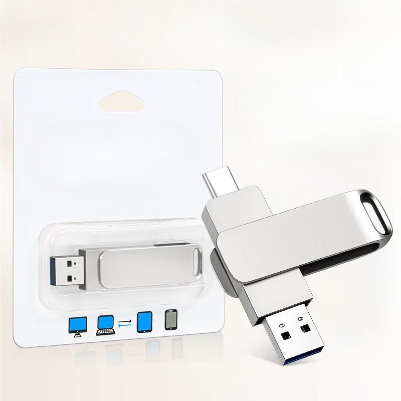 Металлическая USB-флешка OLOEY с двойным интерфейсом