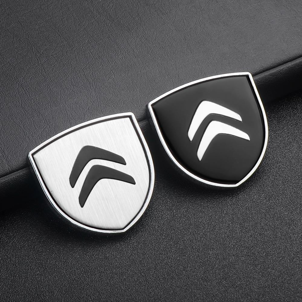 OAUH2 1pc Metal Car Badge Emblem Body Window Fuel Tank Cap Decoration Stickers For Citroen C1 C3 C4 Grand Picasso C5 Auto Accessories