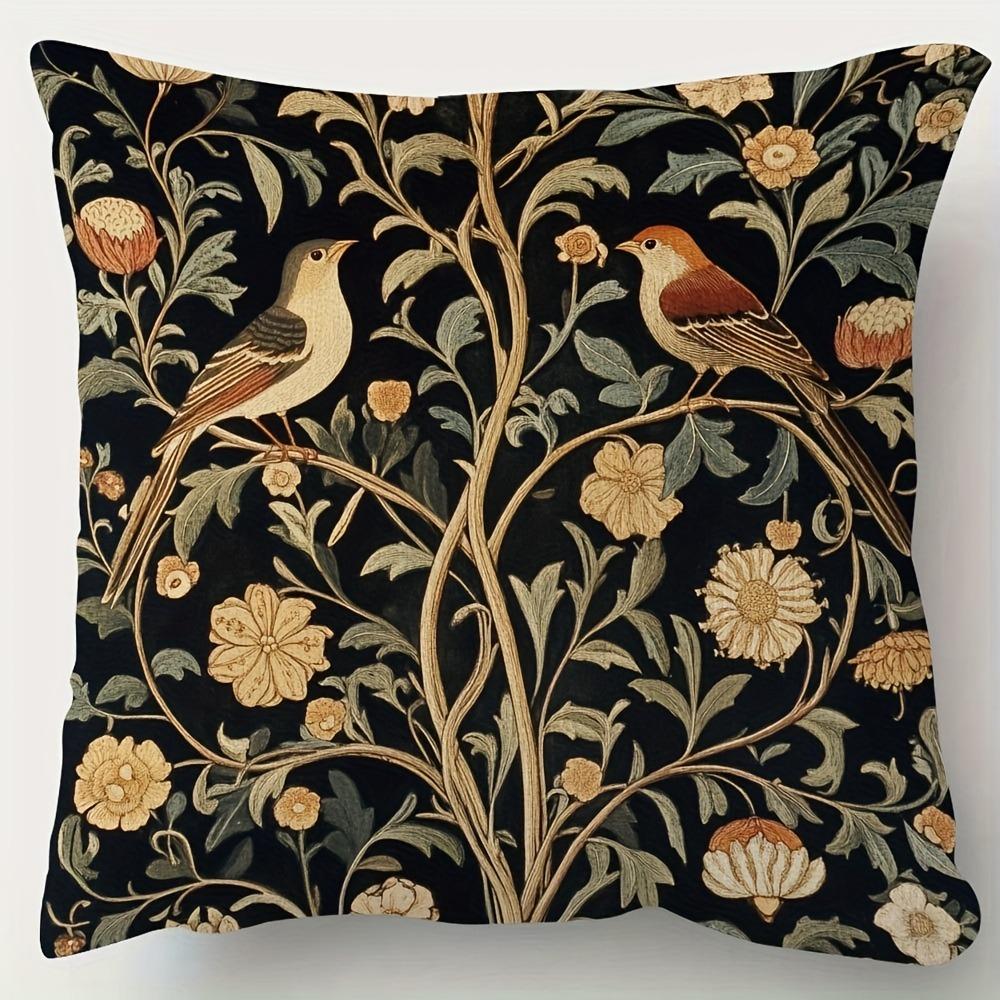 1 Наволочка в стиле Уильяма Морриса с природным рисунком