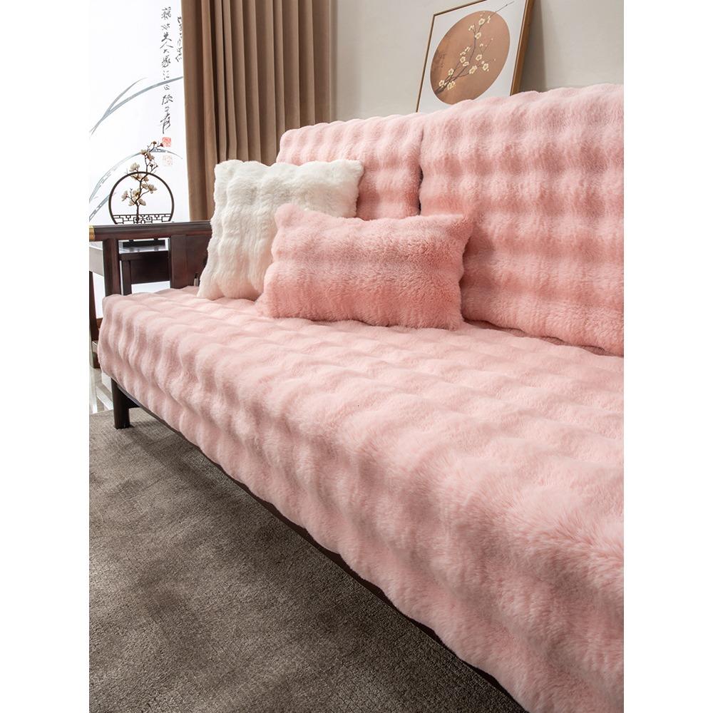 Подушка для дивана Bunny Cashmere, китайская ткань, нескользящая подушка, зимняя подушка, подушка для сиденья, утолщенная высококачественная твердая древесина