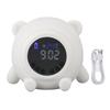 White Noise Alarm Clock Digital Rechargeable Bluetooth Alarm Clock 17 Levels Volume Silicone Alarm