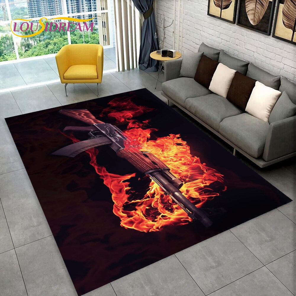CS, USP, AK, M4, AWP, коврик для винтовки, пистолета, пистолета, ковер для дома, гостиной, спальни, дивана, коврик для двери, декор, нескользящий напольный коврик