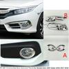 Для Ho + nd + a Ci + vic 10th Sedan 2016 2017 2018 Автомобильный детектор ABS Хромированная крышка накладка на переднюю часть противотуманной фары рамка палки детали 2 шт.