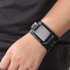 Ремешок из натуральной кожи для Apple Watch Band 44 мм 40 мм 45 мм 46 мм 49 мм Браслет с двойной металлической пряжкой iWatch series Ultra 3/11/10/SE3