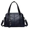 New Middle-aged Mother Bag Simple Handbag Fashionable Soft Leather Large Capacity Shoulder Woven Women's Bag Messenger Bag