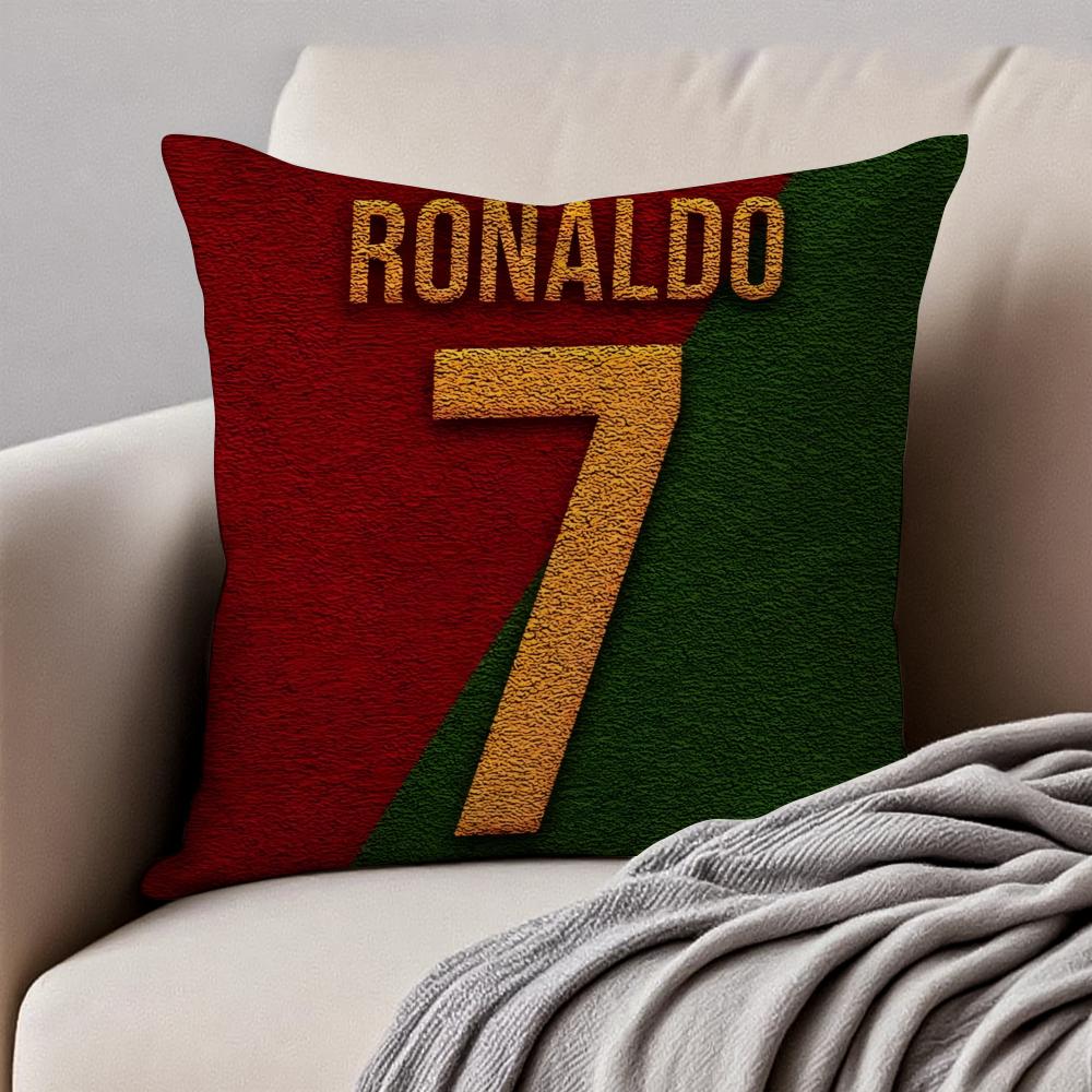 Легендарный CR7 Криштиану Роналду Наволочка для подушки Антипылевой Невидимая молния Короткий плюш Подушка для дивана