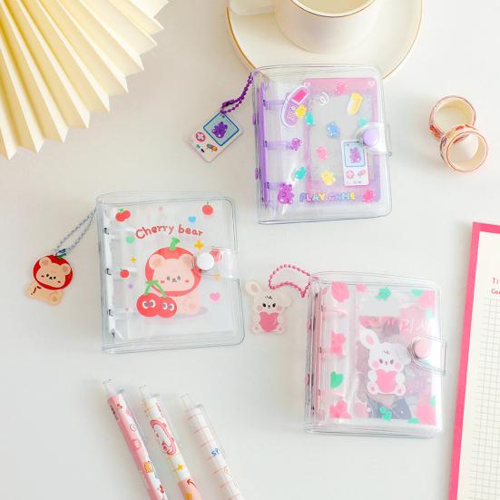 Photocard Holder Practical Portable 20 Pockets Photocard Binder Loose Leaf Cartoon Mini Photo Album Photo Card Holder Birthday Gift