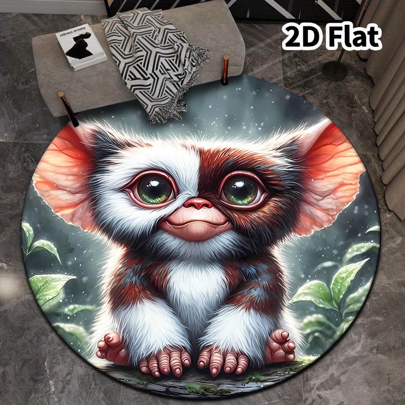 Gizmo Gremlins Round Area Rug Carpet Rug For Living Room Bedroom Sofa Playroom Decor Nonslip Floor Mat