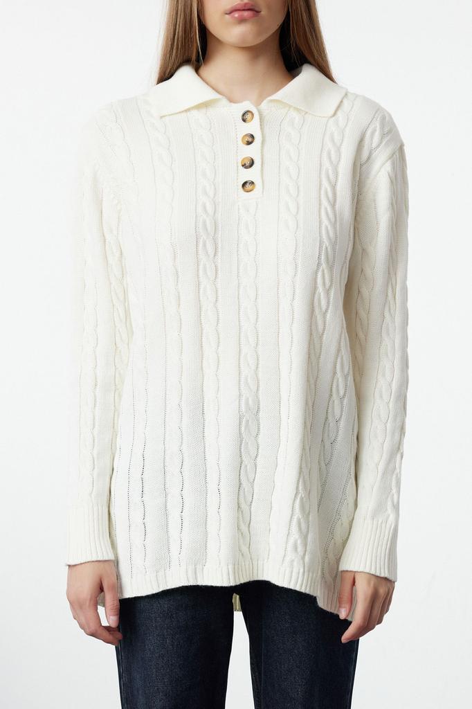 Женская мода стильный свитер хиджаб синий волосы плетеный трикотаж свитер