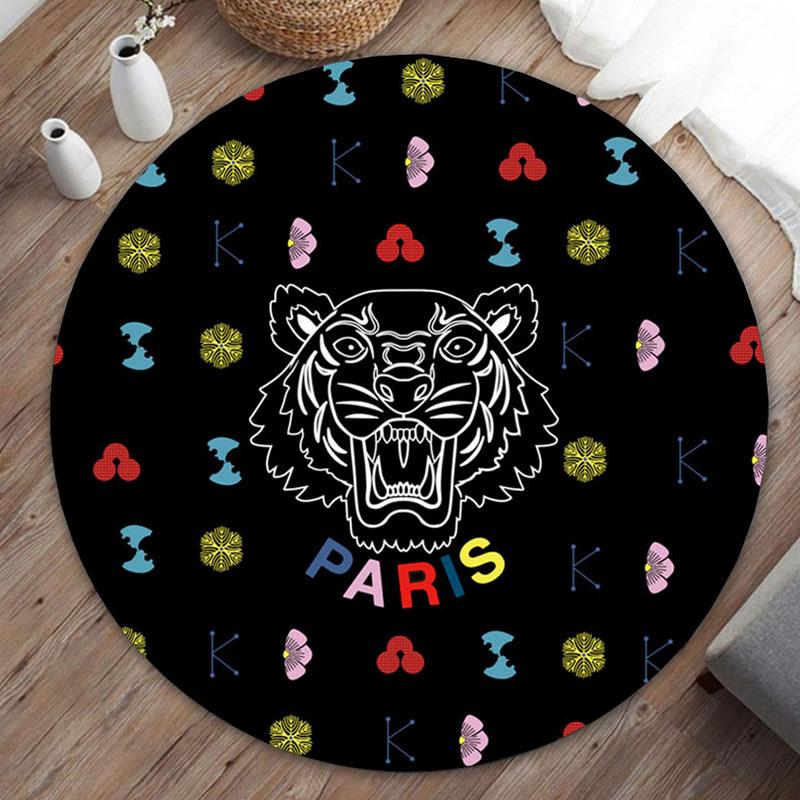 Современный круглый ковер с тигром для гостиной, противоскользящий коврик для спальни, компьютерный стул, коврики, детские ковры и коврики 100 см/120 см
